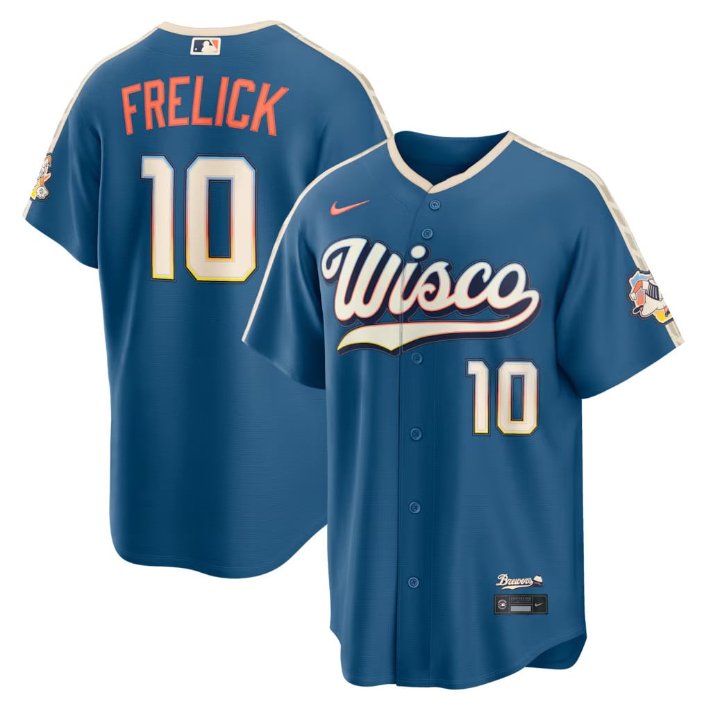 #10 Sal Frelick Milwaukee Brewers 2026 City Connect Jersey MLB Shop Milwaukee Baseball Merch
