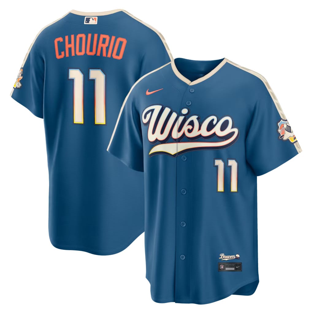 #11 Jackson Chourio Milwaukee Brewers 2026 City Connect Jersey MLB Shop Brewers Merch Fan Gifts