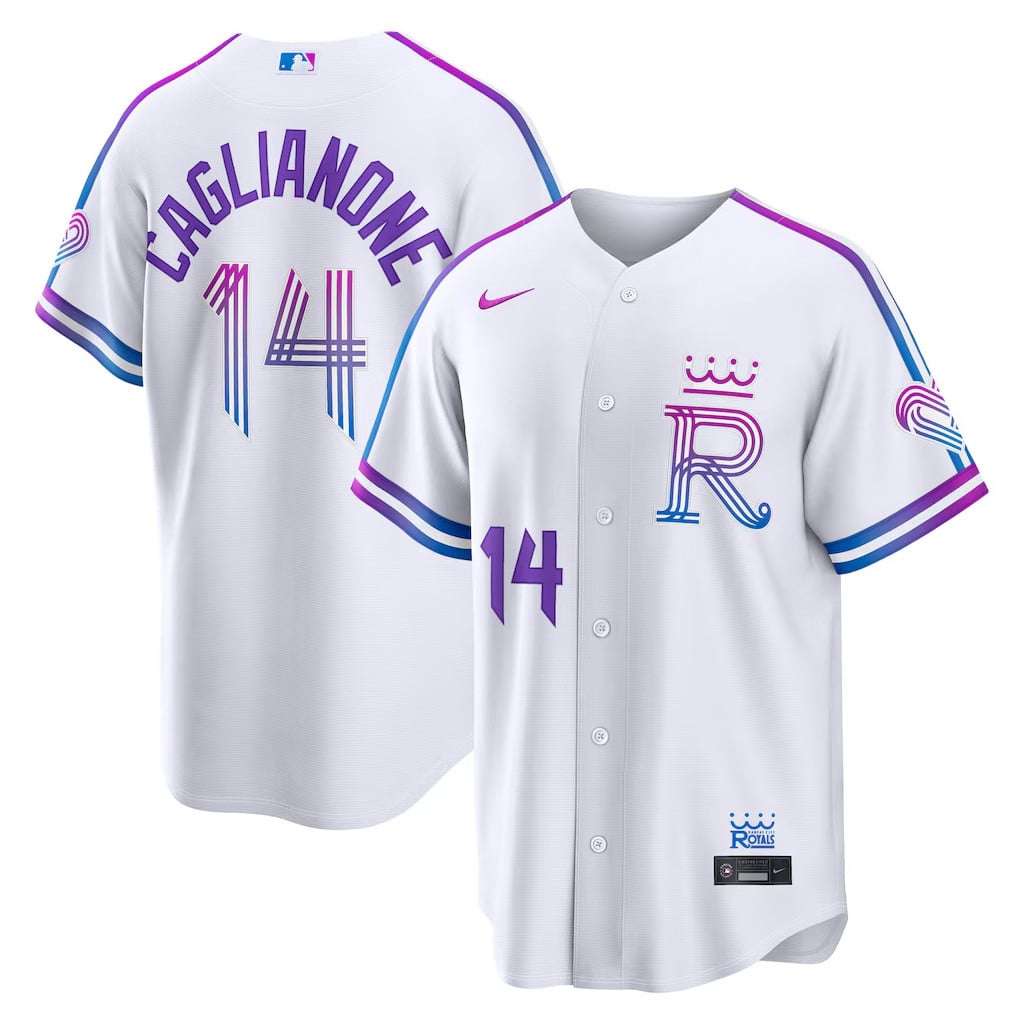 #14 Jac Caglianone Kansas City Royals 2026 City Connect Jersey MLB Shop Royals Merch Fan Gifts