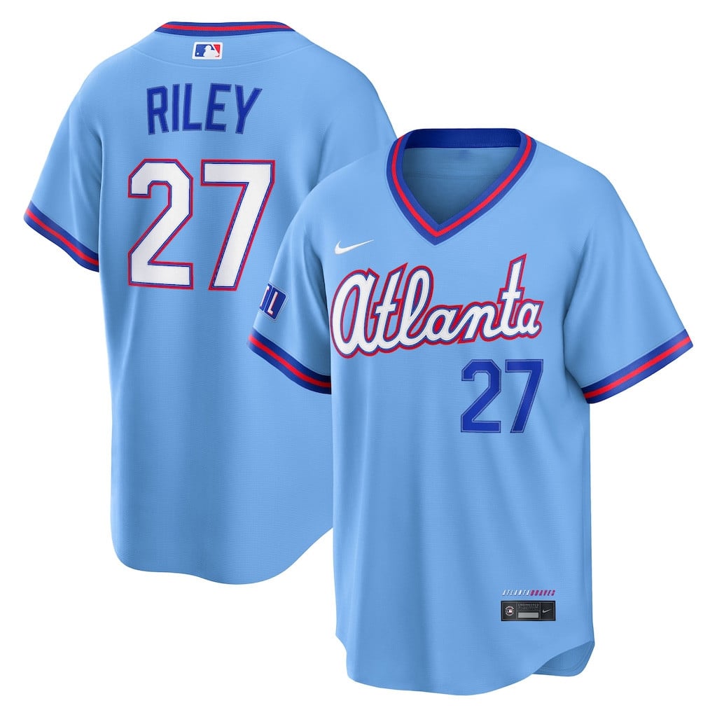 #27 Austin Riley Atlanta Braves 2026 City Connect Jersey MLB Shop Atlanta Baseball Merch Gifts