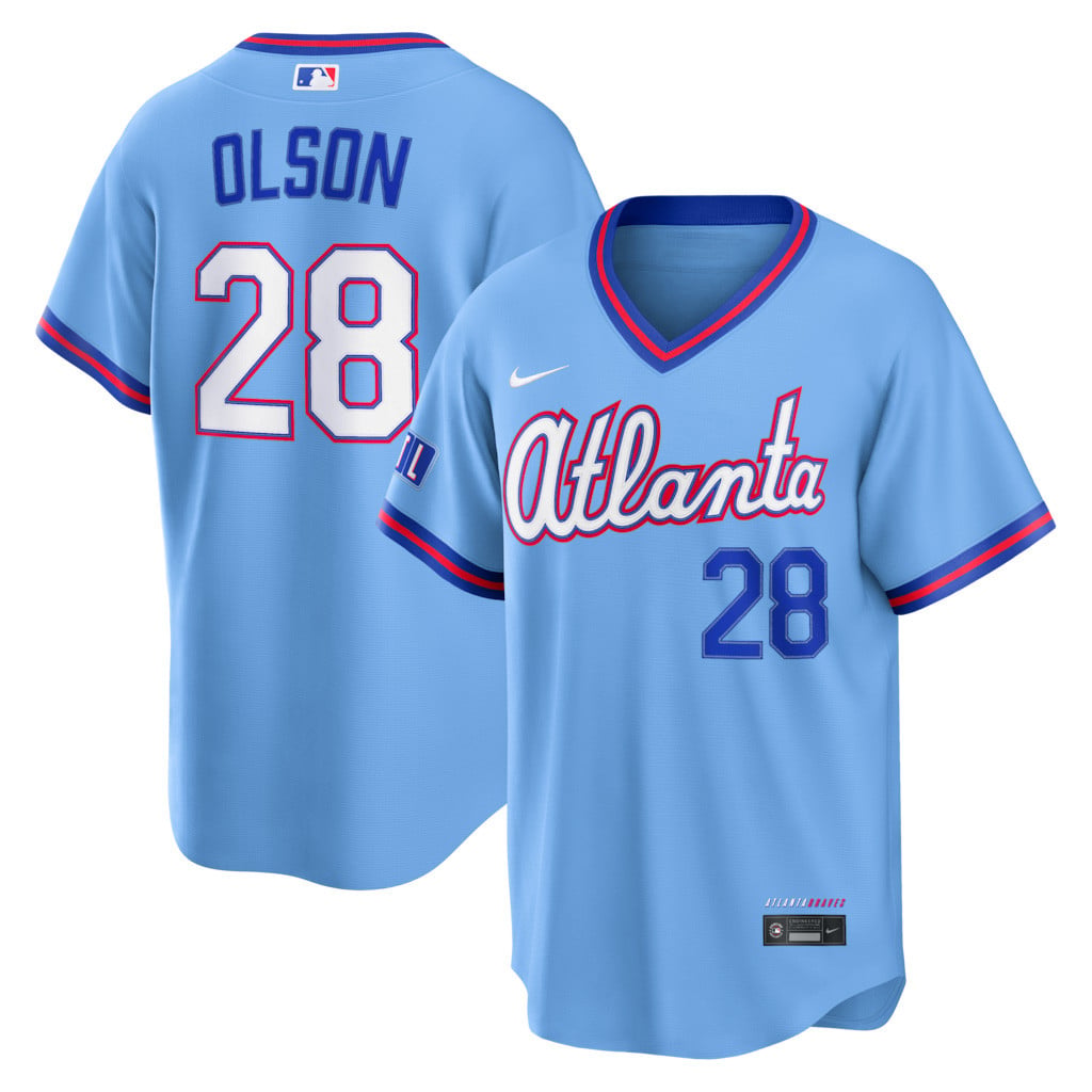 #28 Matt Olson Atlanta Braves 2026 City Connect Jersey MLB Shop Atlanta Baseball Merch Fan Gift
