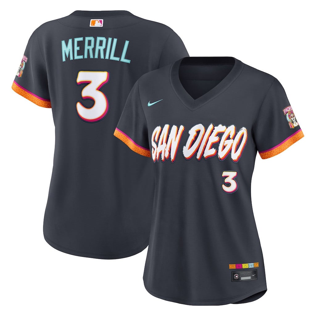 #3 Jackson Merrill San Diego Padres 2026 City Connect Jersey MLB Shop Padres Merch Her Gifts