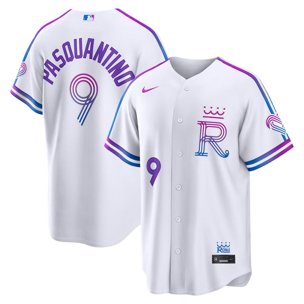 #9 Vinnie Pasquantino Kansas City Royals 2026 City Connect Jersey MLB Shop Royals Merch Gifts