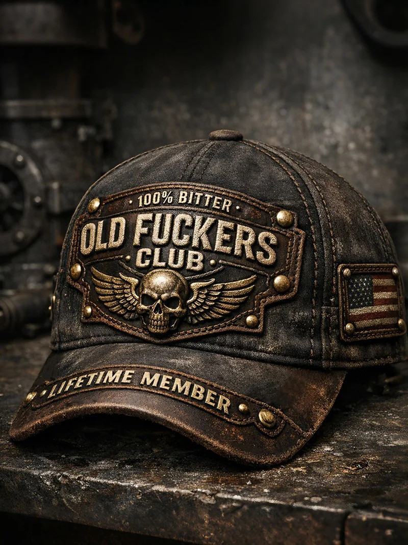 100 Bitter Old F Club Lifetime Member Vintage Hat Grumpy F Club Cap Patriotic Veteran Gift
