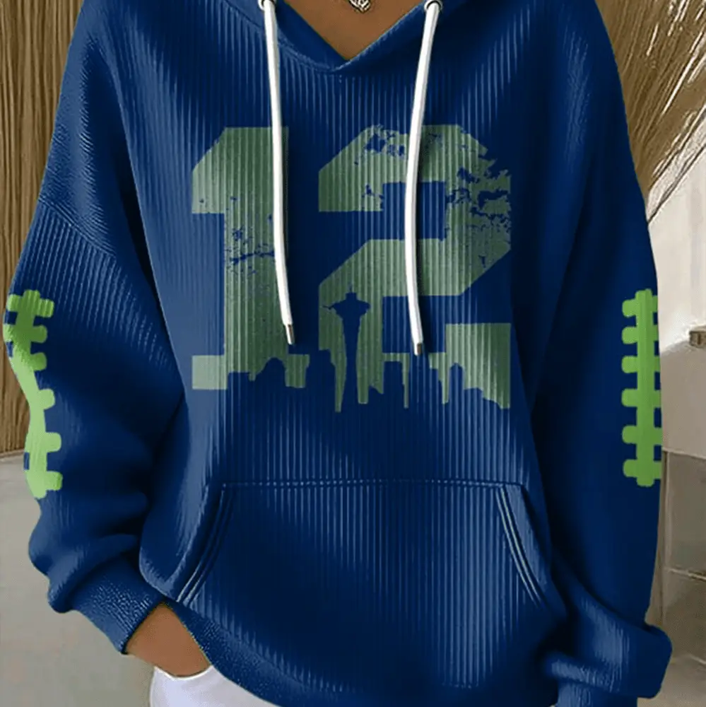12 Strong Seattle Seahawks Hoodie Football Hooded Sweatshirt The 12s Fan Gear 12 Strong Seattle Seahawks Hoodie Football Hooded Sweatshirt The 12s Fan Gear - Image 1