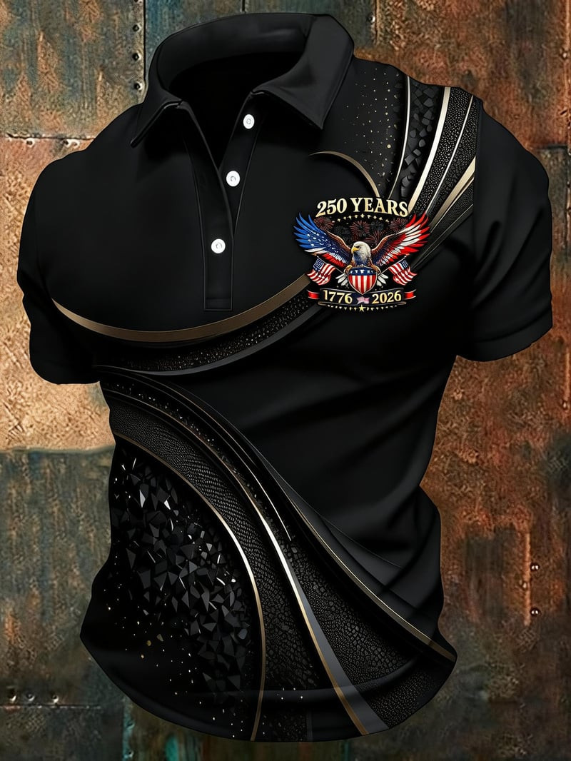 1776 2026 250 Years Of Independence Polo Shirt Bald Eagle Patriot Commemorative Gift For Dad 1776 2026 250 Years Of Independence Polo Shirt Bald Eagle Patriot Commemorative Gift For Dad - Image 1