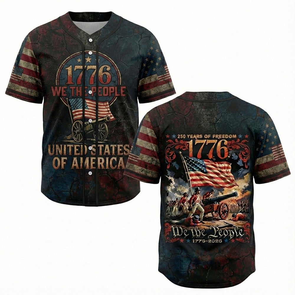 1776 2026 250th Anniversary We The People Baseball Jersey Shirt 250 Years Of Freedom Patriotic Gift 1776 2026 250th Anniversary We The People Baseball Jersey Shirt 250 Years Of Freedom Patriotic Gift - Image 1