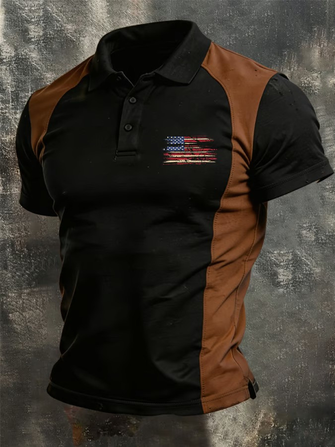 1776 2026 Patriotic American Flag Polo Shirt 250th Anniversary USA Two Tone Vintage Gift For Veterans 1776 2026 Patriotic American Flag Polo Shirt 250th Anniversary USA Two Tone Vintage Gift For Veterans - Image 1