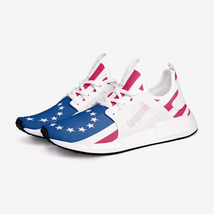 1776 Betsy Ross Flag Patriotic Shoes 13 Stars American Flag Sneakers Gifts For Military