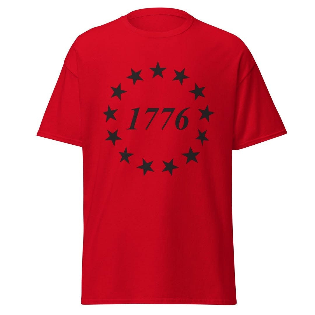 1776 Star T-Shirt America 250th Anniversary Shirt Proudly Patriotic Clothing 4th Of July Gifts