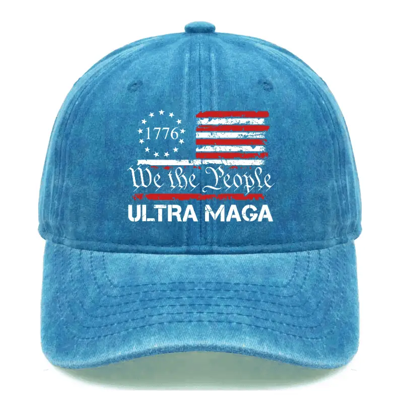 1776 We The People American Flag Ultra Maga Cap Humorous T-Shirt for Men Funny Quotes Shirt