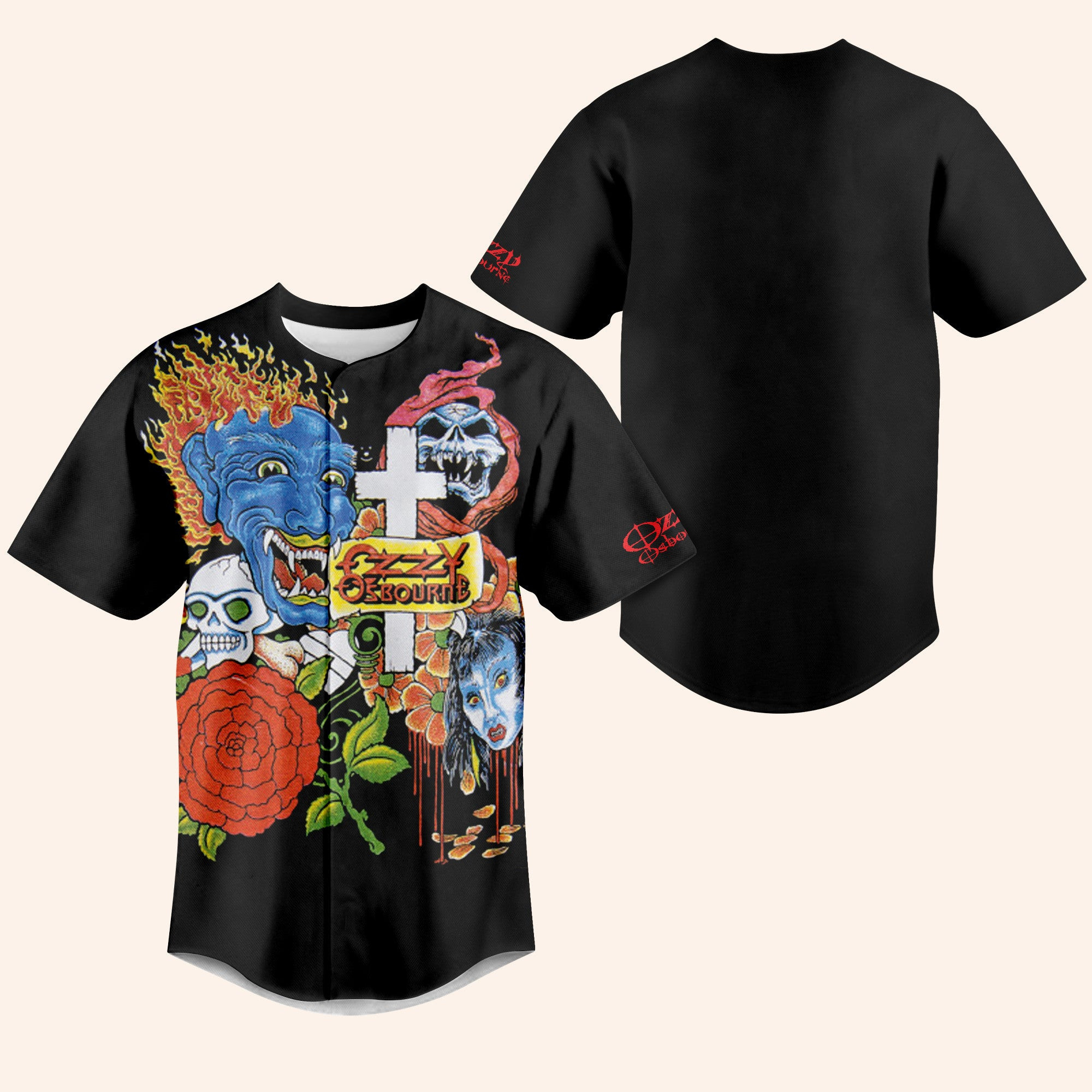 1992 Ozzy Osbourne Tattoo Tour Jersey Ozzy Osbourne Merch Husband Gifts -WearandDecor
