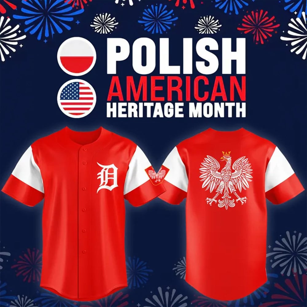2026 Detroit Tigers Polish American Heritage Jersey Presents For Baseball Fans