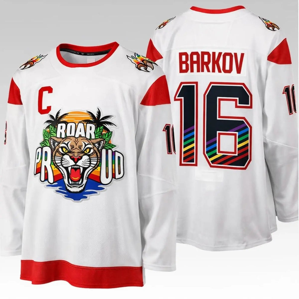 2026 Florida Panthers Barkov Roar Proud Pride Night Hockey Jersey Shirt Florida Panthers Merch