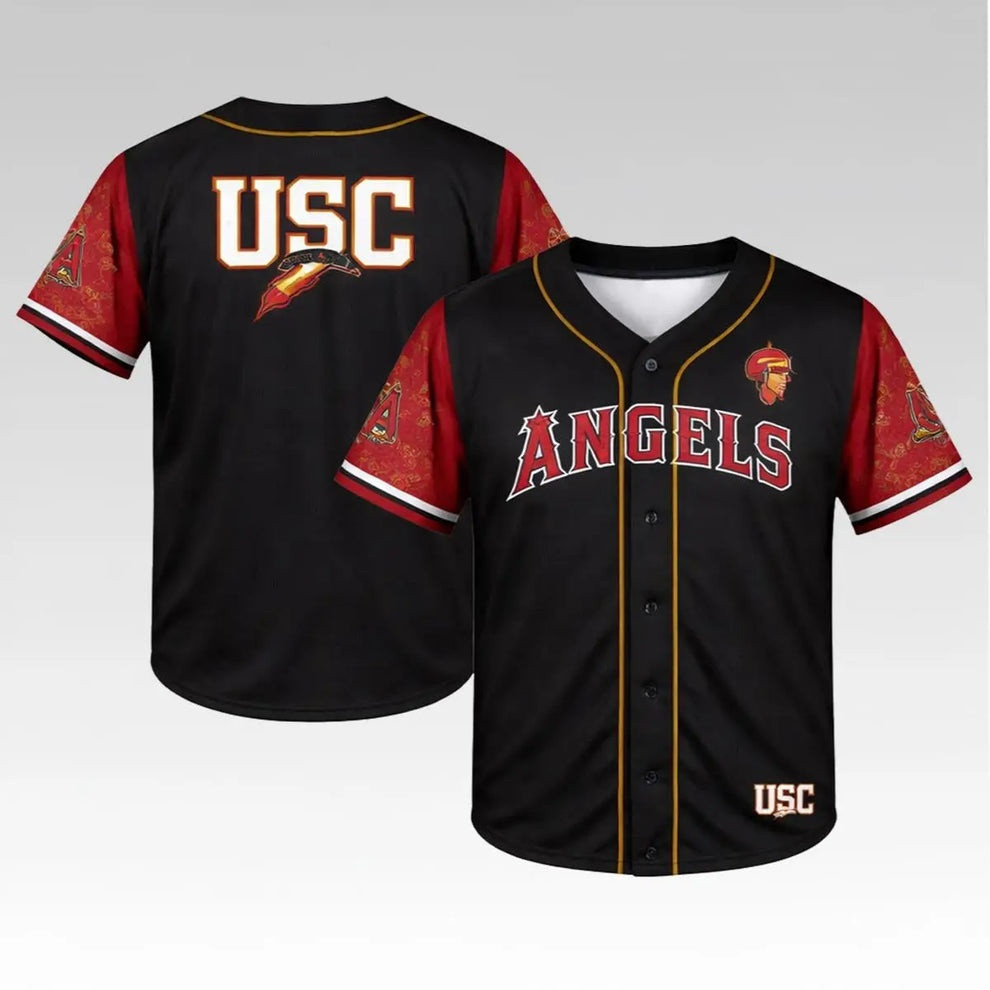 2026 Los Angeles Angels USC Day Jersey Shirt California USC Clothing Gift For Baseball Dad