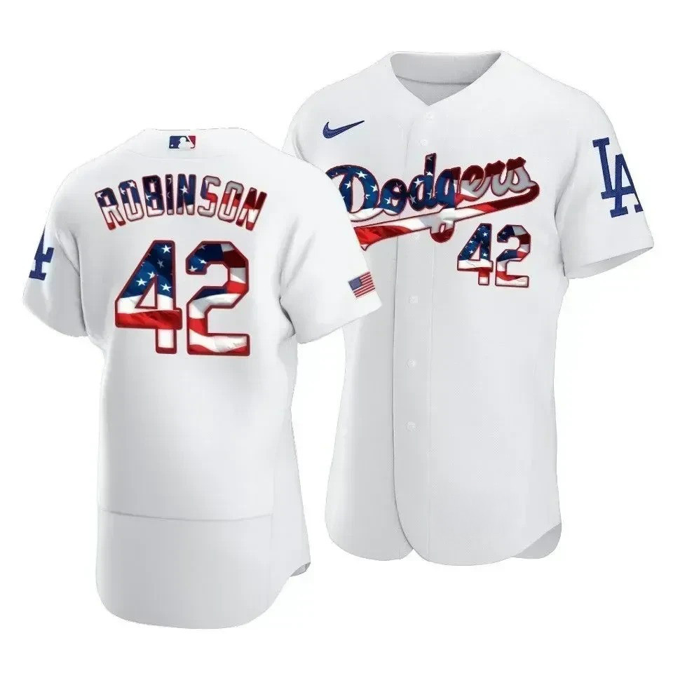 2026 Los Angeles Dodgers Jackie Robinson 42 Jackie Robinson Independence Day Jersey