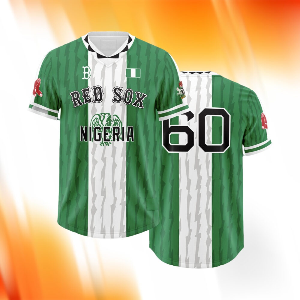 2026 Nigerian Celebration Red Sox Jersey Giveaway Nigeria Independence 1960 Gift For Fans