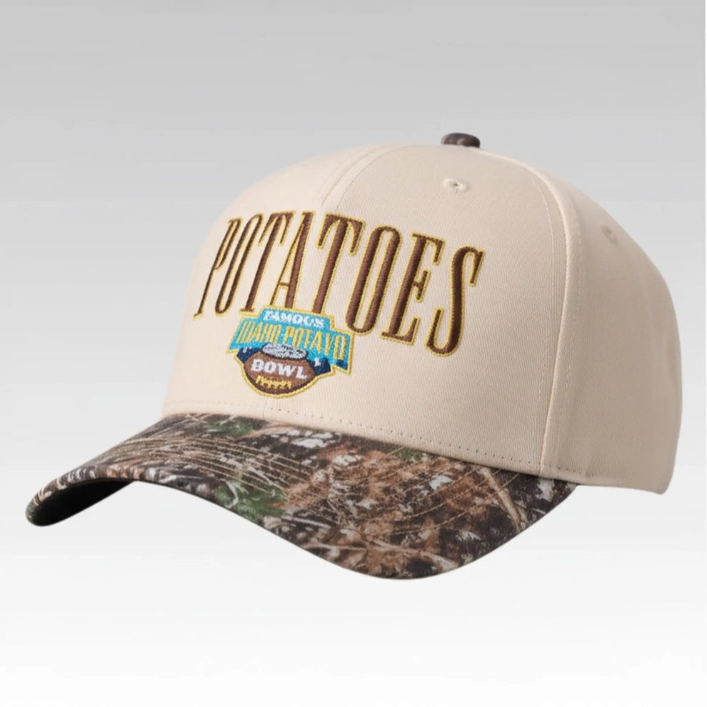 2026 Potatoes Famous Idaho Potato Bowl Hat Camo Brim Ball Cap Gift For Him