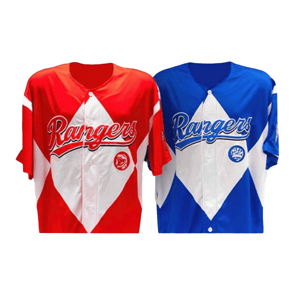 2026 Rangers Power Rangers Night Jersey Rangers Merch Gift Ideas For Baseball Fans