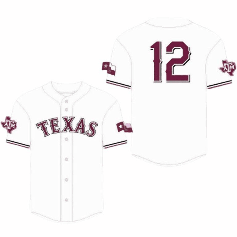 2026 Rangers Texas AM University Night Jersey Texas Rangers Merch Baseball Lover Gift Ideas