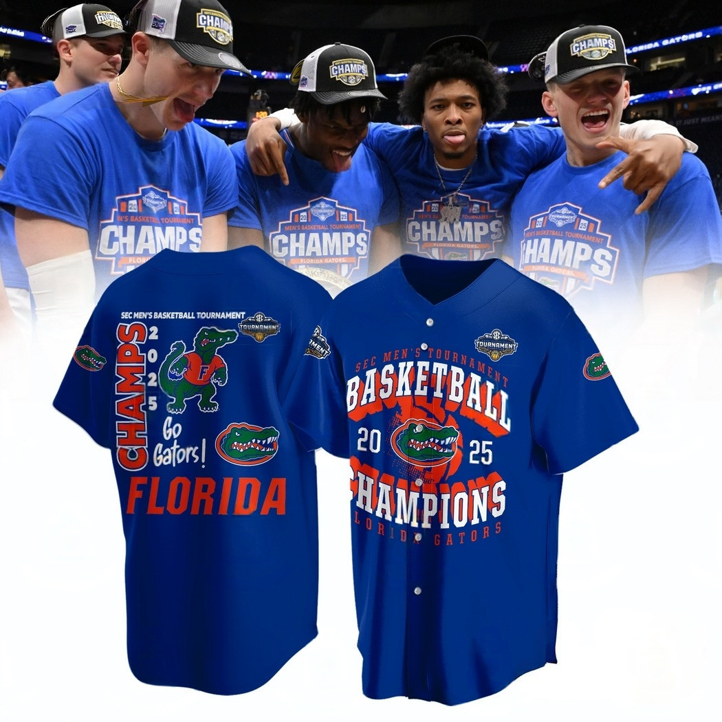 2026 SEC Men's Basketball Champions Florida Gators Go Gators Baseball Jersey Gift For Fans