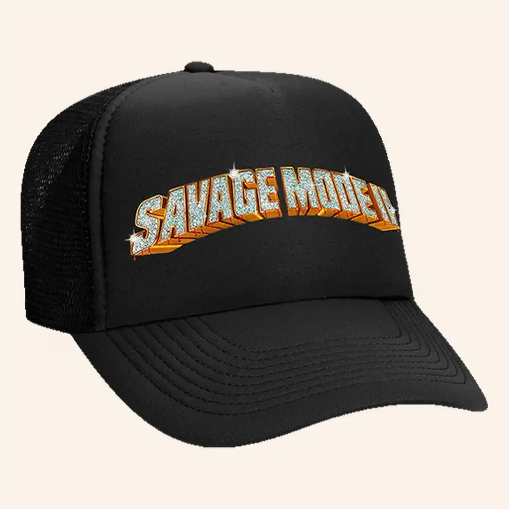21 Savage Merch Savage Mode II Trucker Hat Gifts For Rapper Fans - WearandDecor
