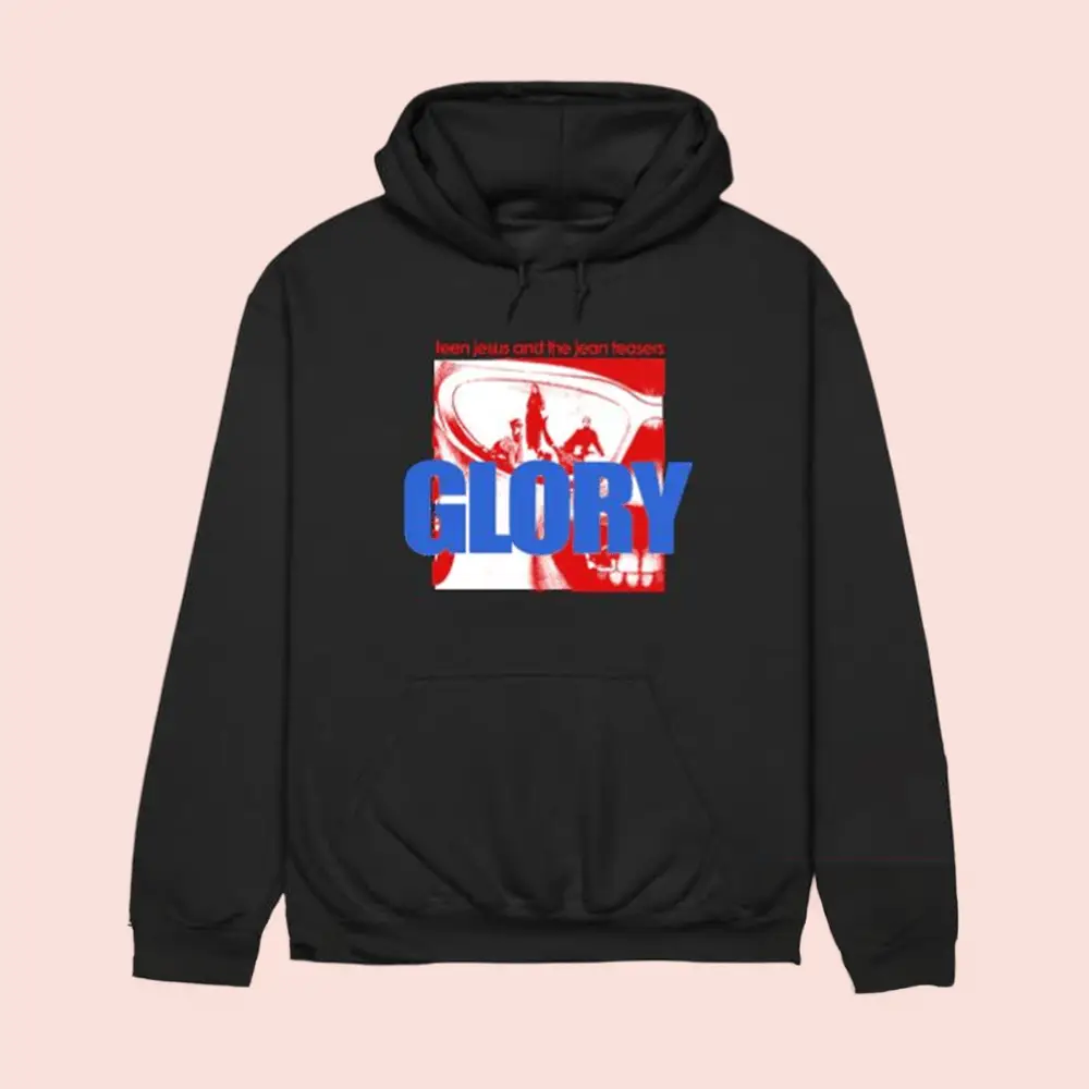 24Hundred Merch Store Teen Jesus And The Jean Teasers Glory Hoodie Black Gift For Rock Fans