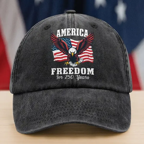 250 Years Anniversary Hat Eagle America Flag Freedom For 250 Years Independence Day Gifts 250 Years Anniversary Hat Eagle America Flag Freedom For 250 Years Independence Day Gifts - Image 1