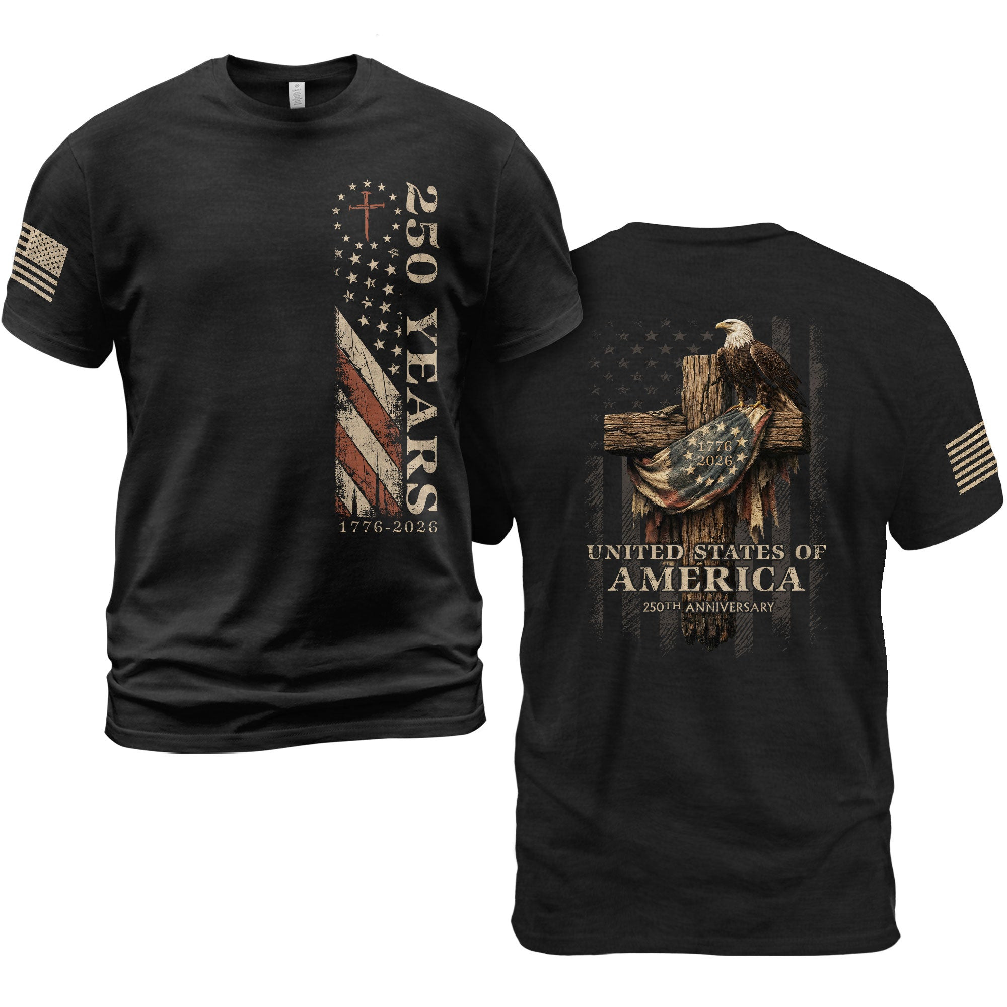 250 Years Commemorative Shirt 1776 2026 Faith Freedom Christian USA Patriotic Gift