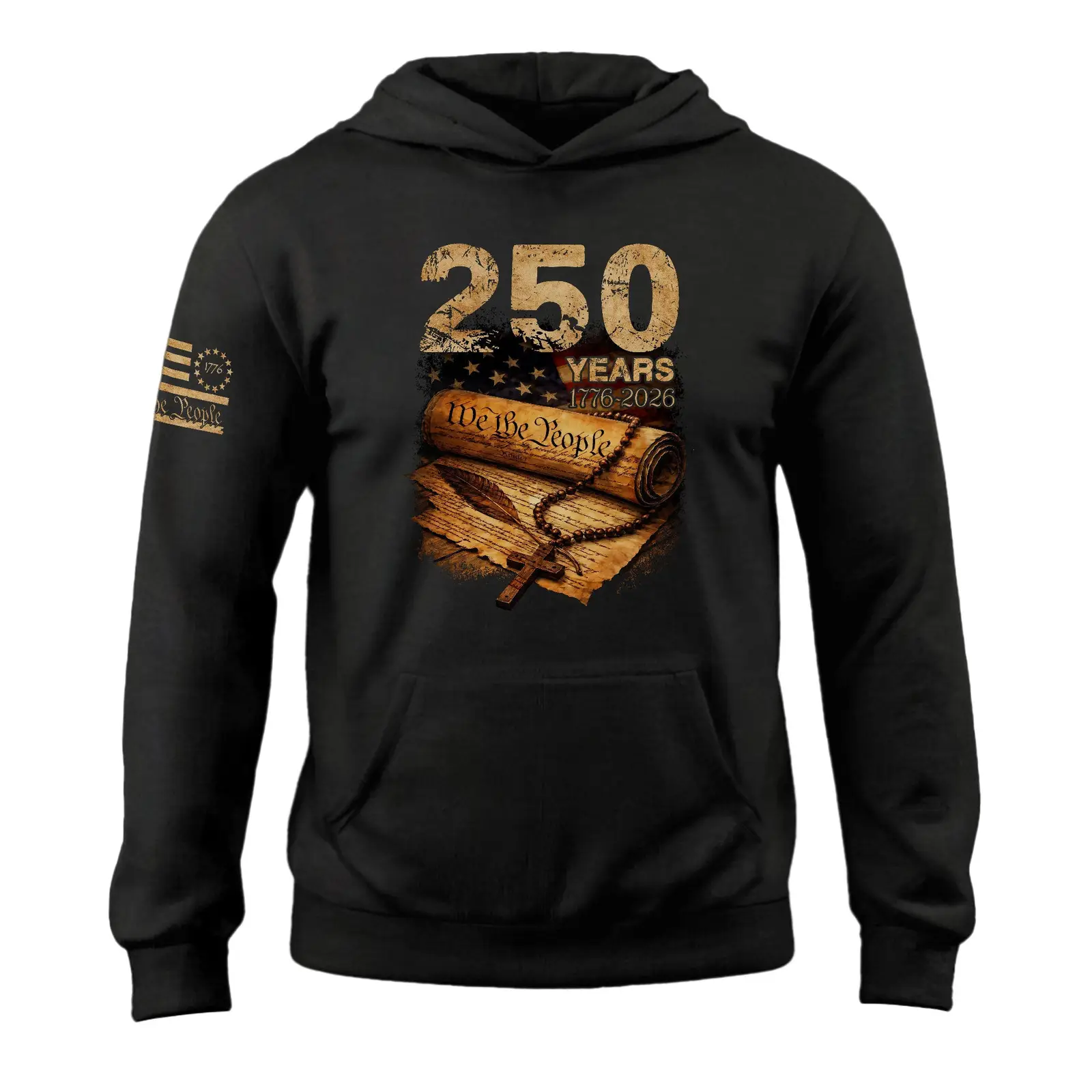 250 Years Independence Heritage Hoodie 1776 2026 Christian Pride USA Apparel Gift