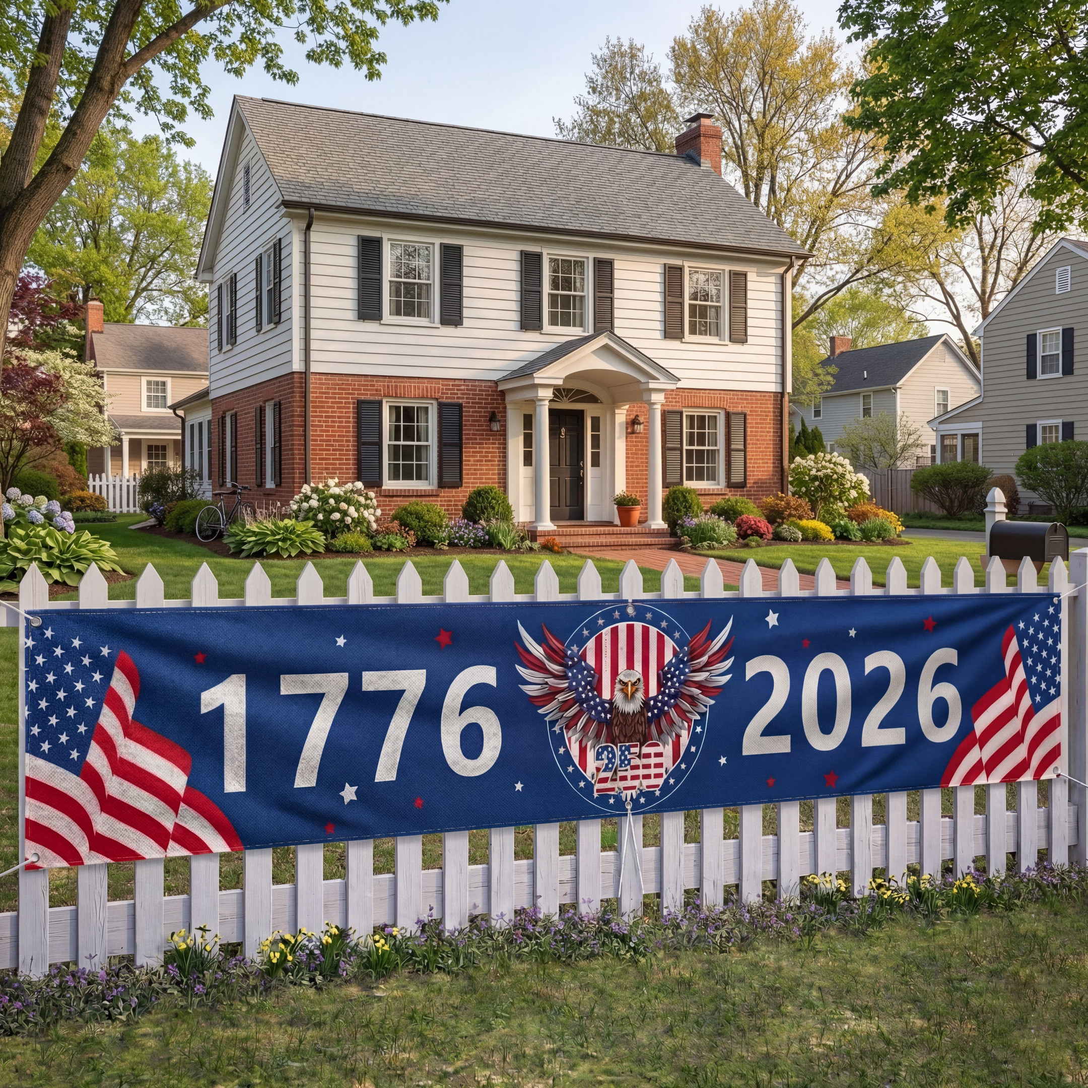 250 Years Of America Banner Independence Day Gift Outdoor Decor For Patriots