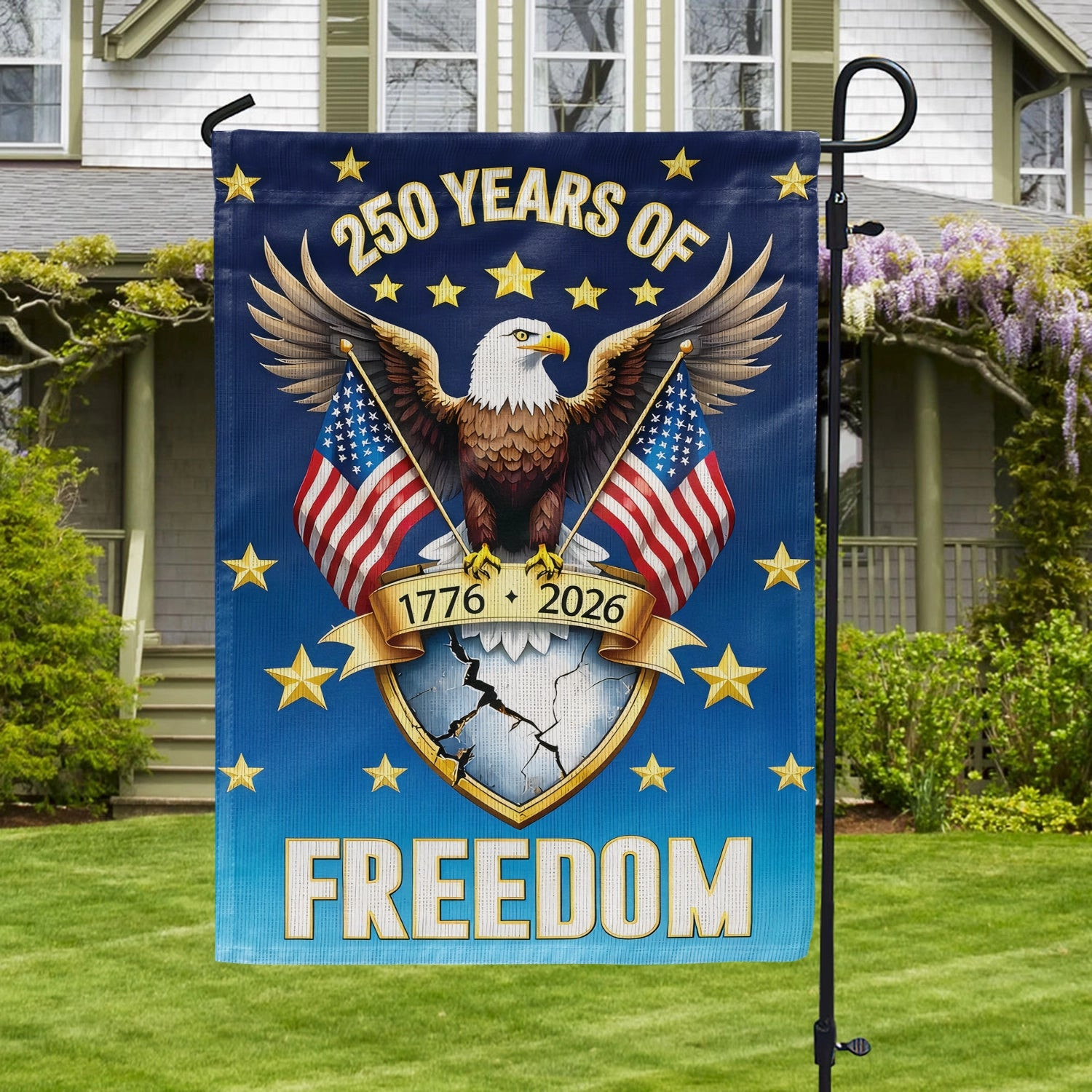 250 Years Of America Flag The Freedom Crest Of America Holiday Home Decorations
