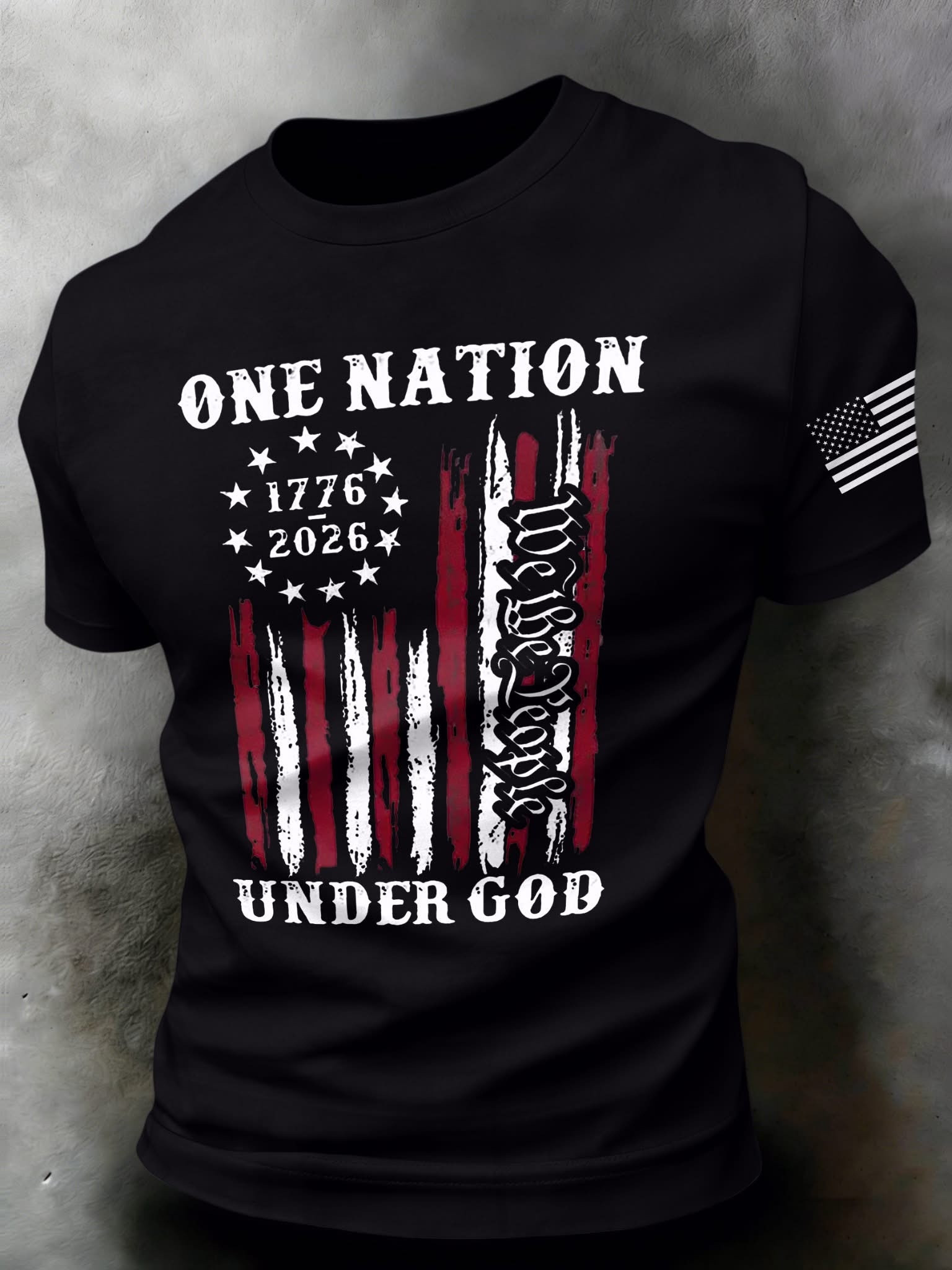 250 Years of America T-Shirt Men's One Nation Under God Tee We The People Merch Patriotic Gifts