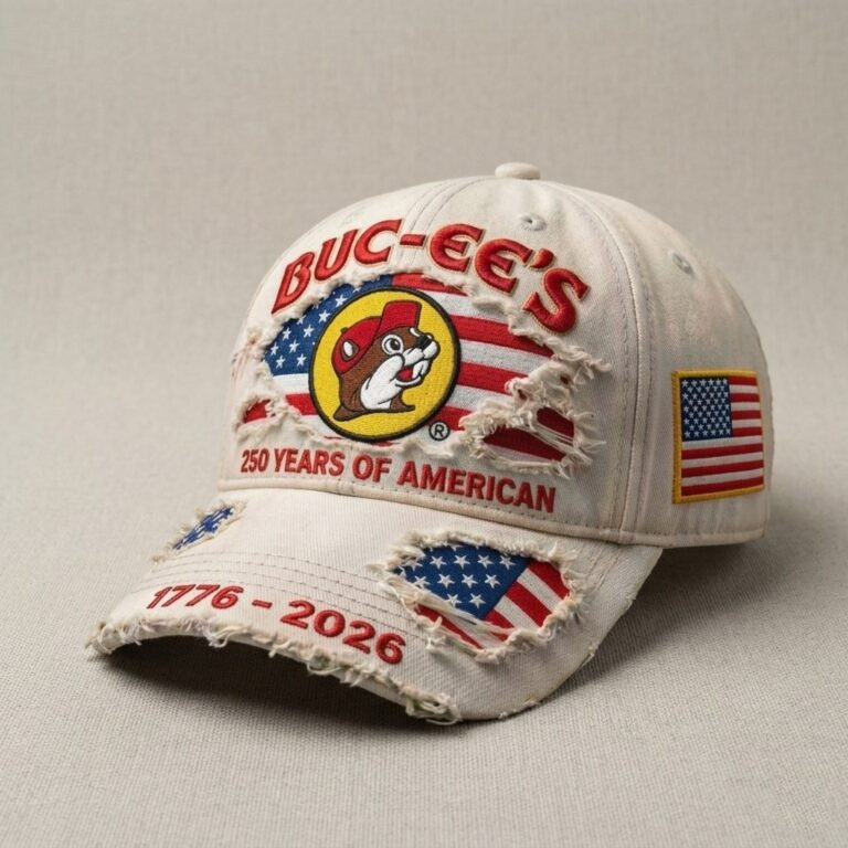 250 Years Of American 1776-2026 Hat Buc-Ee's USA Flag Patriotic Gift For Him