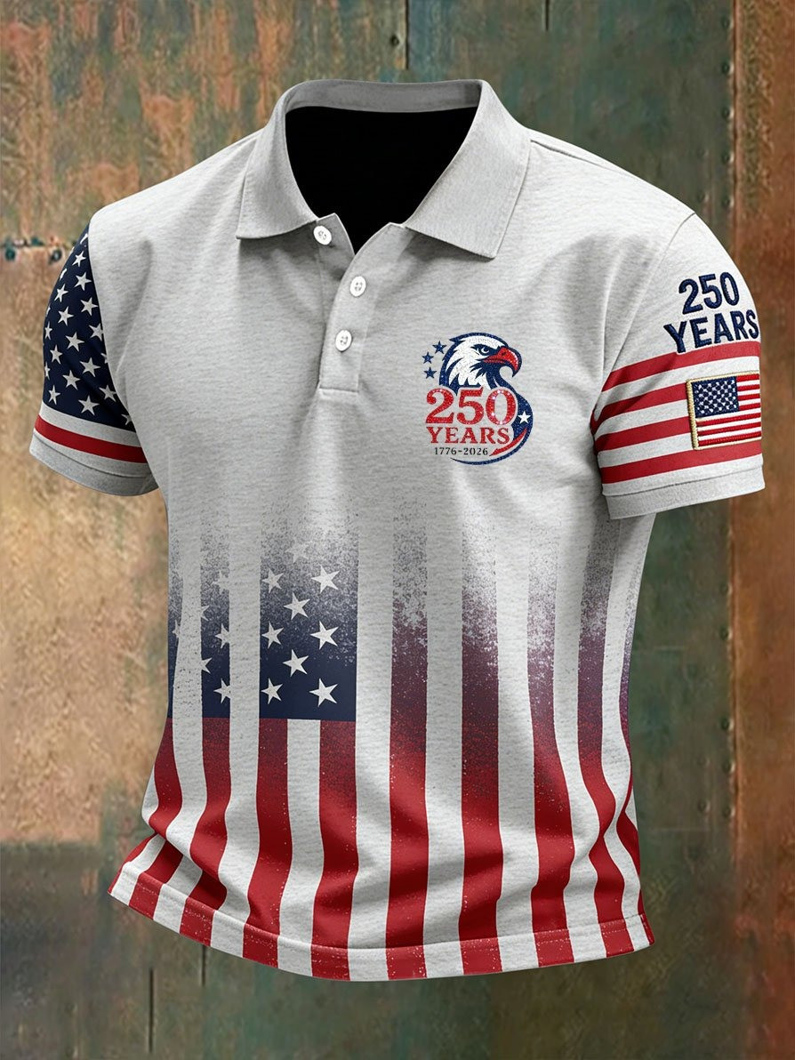 250 Years of Freedom 1776 2026 Polo Shirt 250th Anniversary of USA Merch Dad Gift