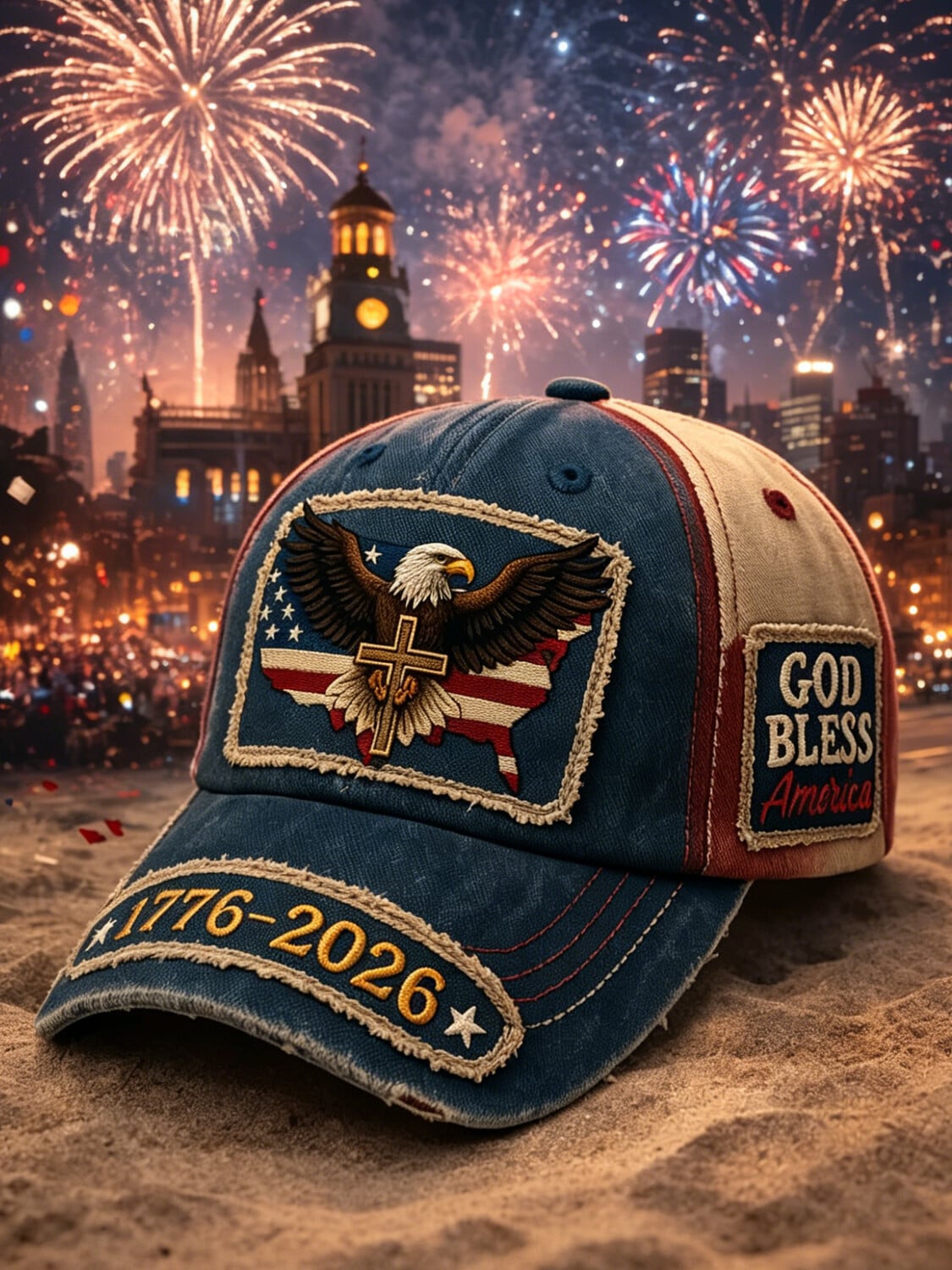 250 Years Of Freedom Baseball Cap God Bless America Hat Gift For Patriots