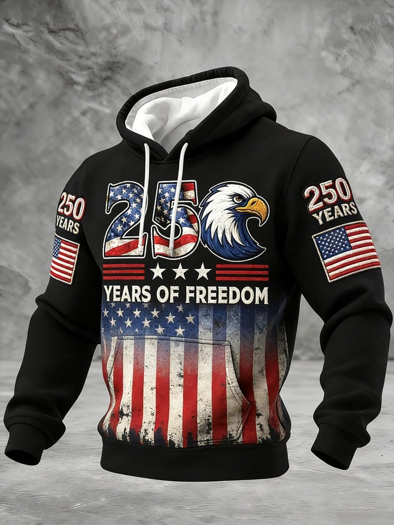 250 Years Of Freedom Hoodie 1776 2026 Anniversary Apparel Patriotic Gifts For Men 250 Years Of Freedom Hoodie 1776 2026 Anniversary Apparel Patriotic Gifts For Men - Image 1