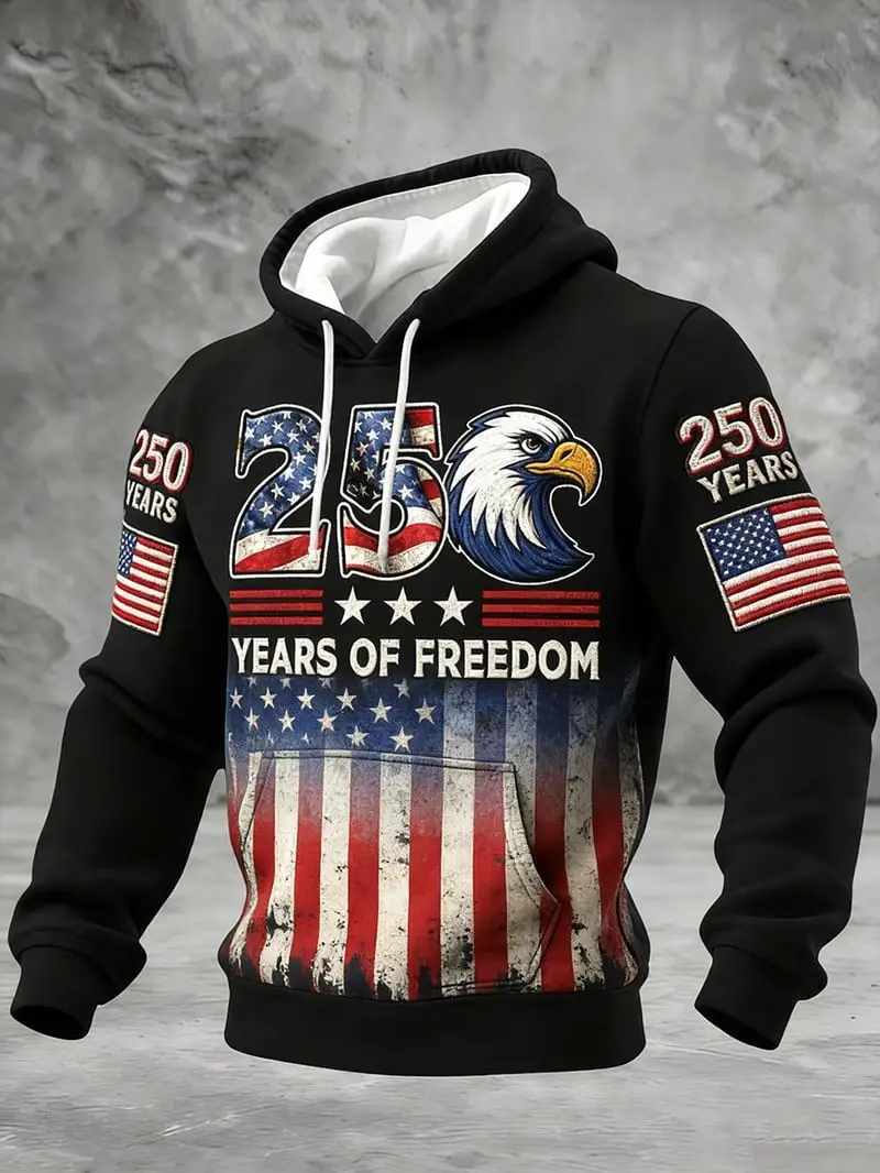250 Years Of Freedom Hoodie 1776 2026 Anniversary Apparel Patriotic Gifts For Men 250 Years Of Freedom Hoodie 1776 2026 Anniversary Apparel Patriotic Gifts For Men - Image 1
