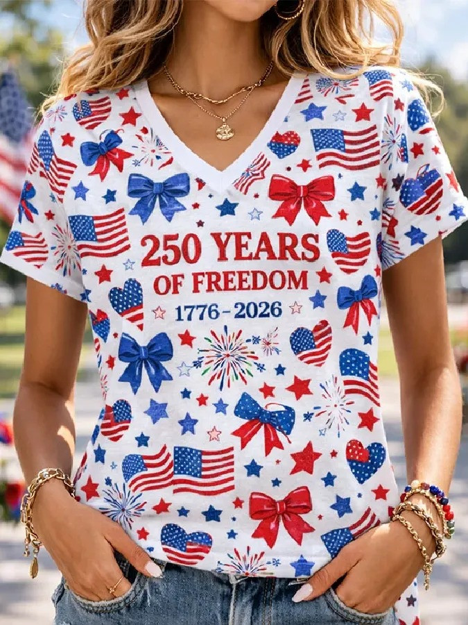 250 Years of Freedom Shirt USA 250th Anniversary Merch Womens Patriotic Apparel 250 Years of Freedom Shirt USA 250th Anniversary Merch Womens Patriotic Apparel - Image 1