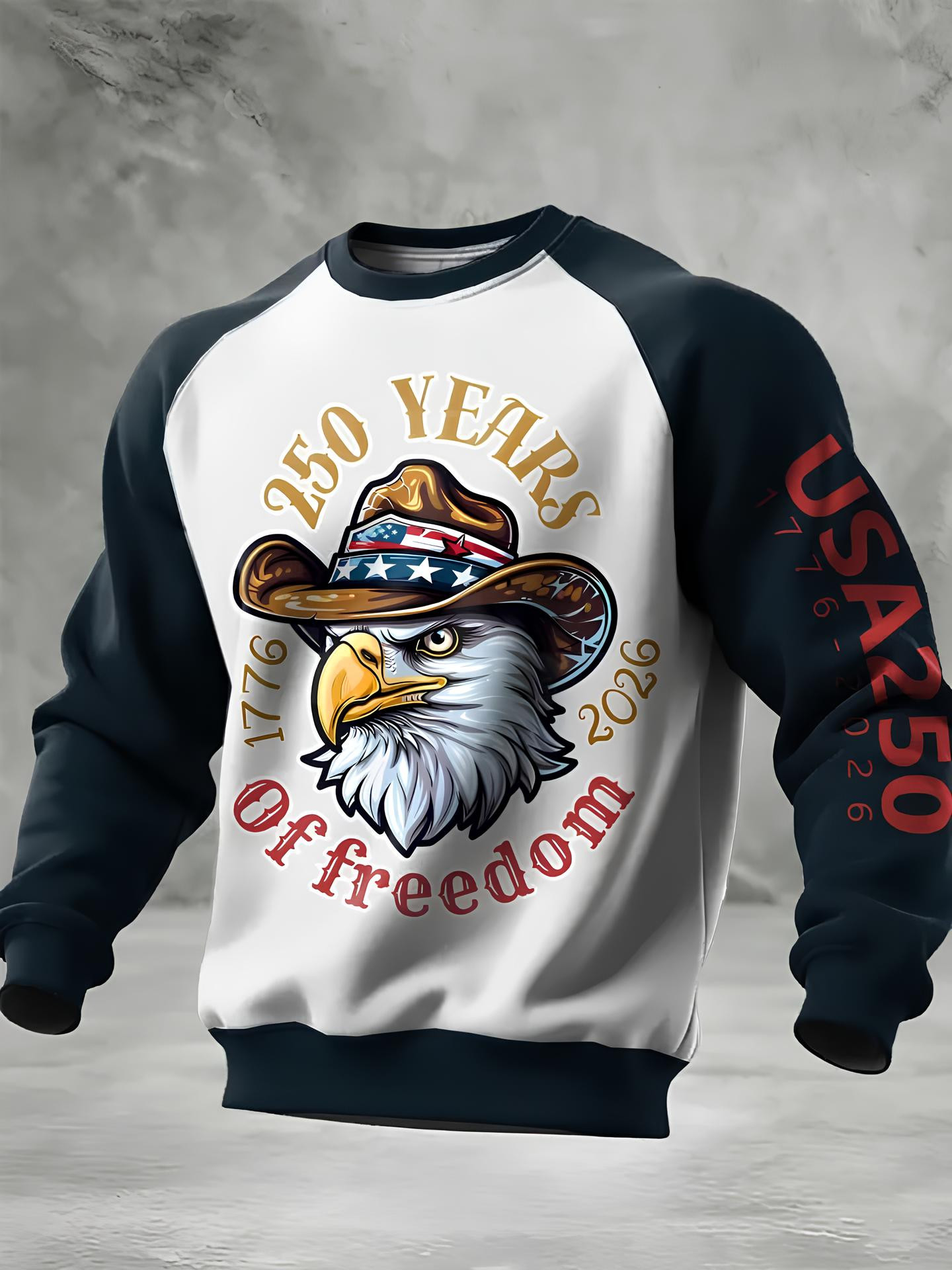250 Years Of Freedom Sweatshirt USA 250th 1776 2026 Crewneck Gift For Patriots