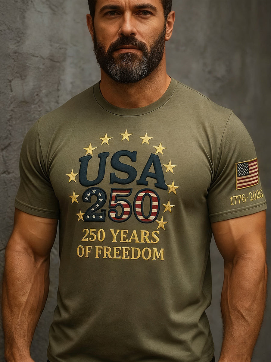 250 Years Of Freedom T-Shirt America Freedom Day Tee Celebrating Gifts For Patriotic