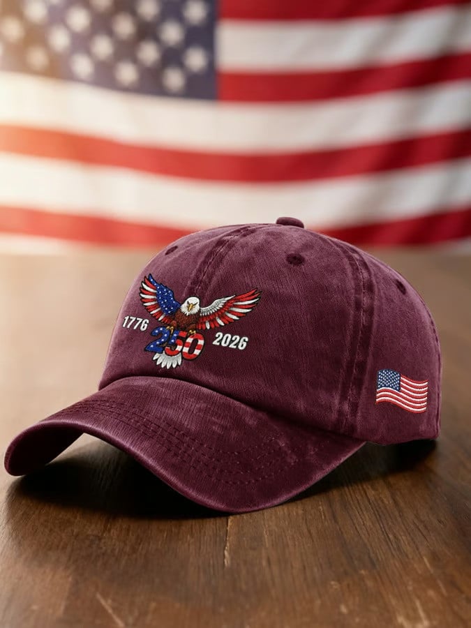 250 Years Of Independence 1776 2026 Bald Eagle Baseball Hat American Patriotic Vintage Gift For Dad