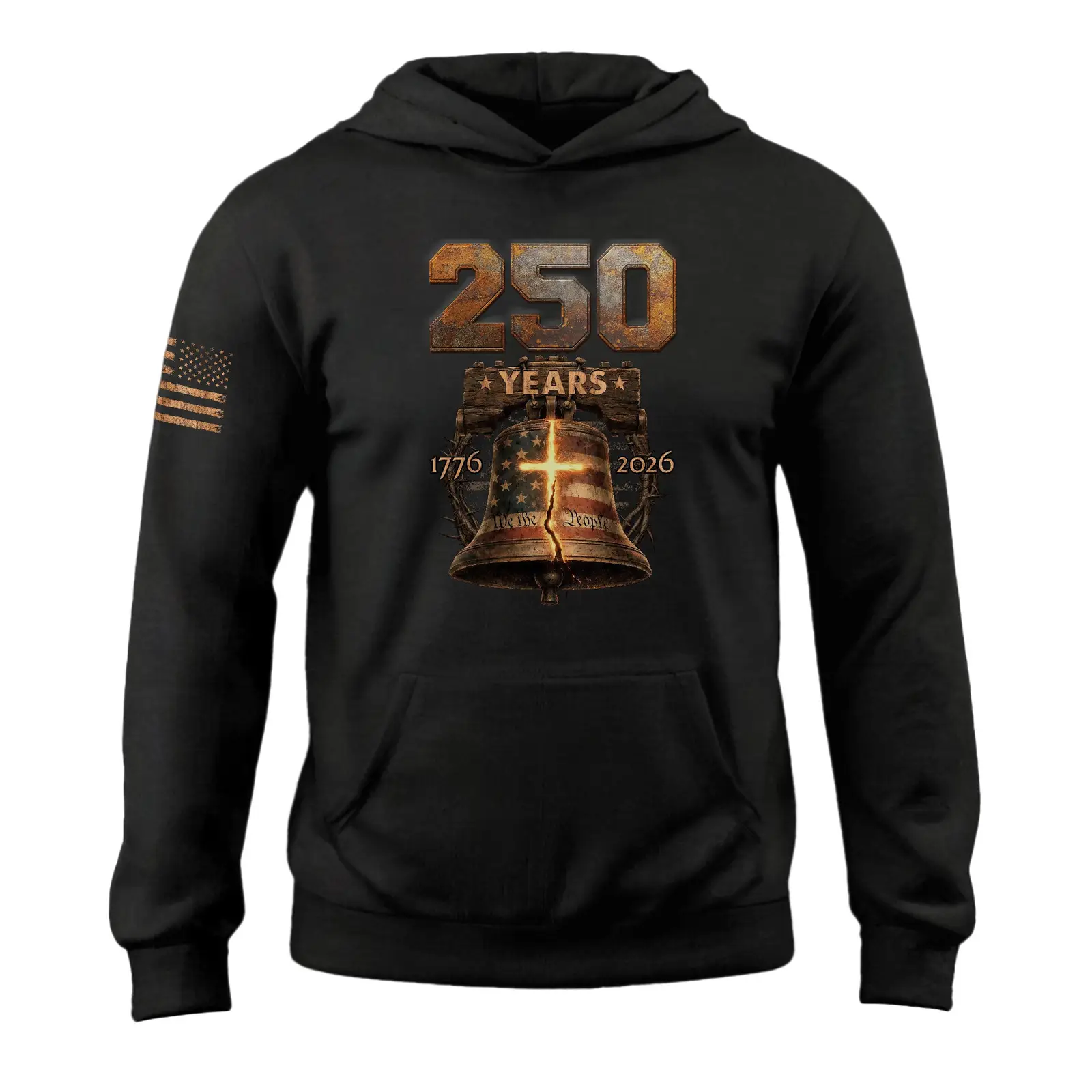 250 Years Semiquincentennial Faith Hoodie 1776 2026 Christian USA Patriotic Gift 250 Years Semiquincentennial Faith Hoodie 1776 2026 Christian USA Patriotic Gift - Image 1