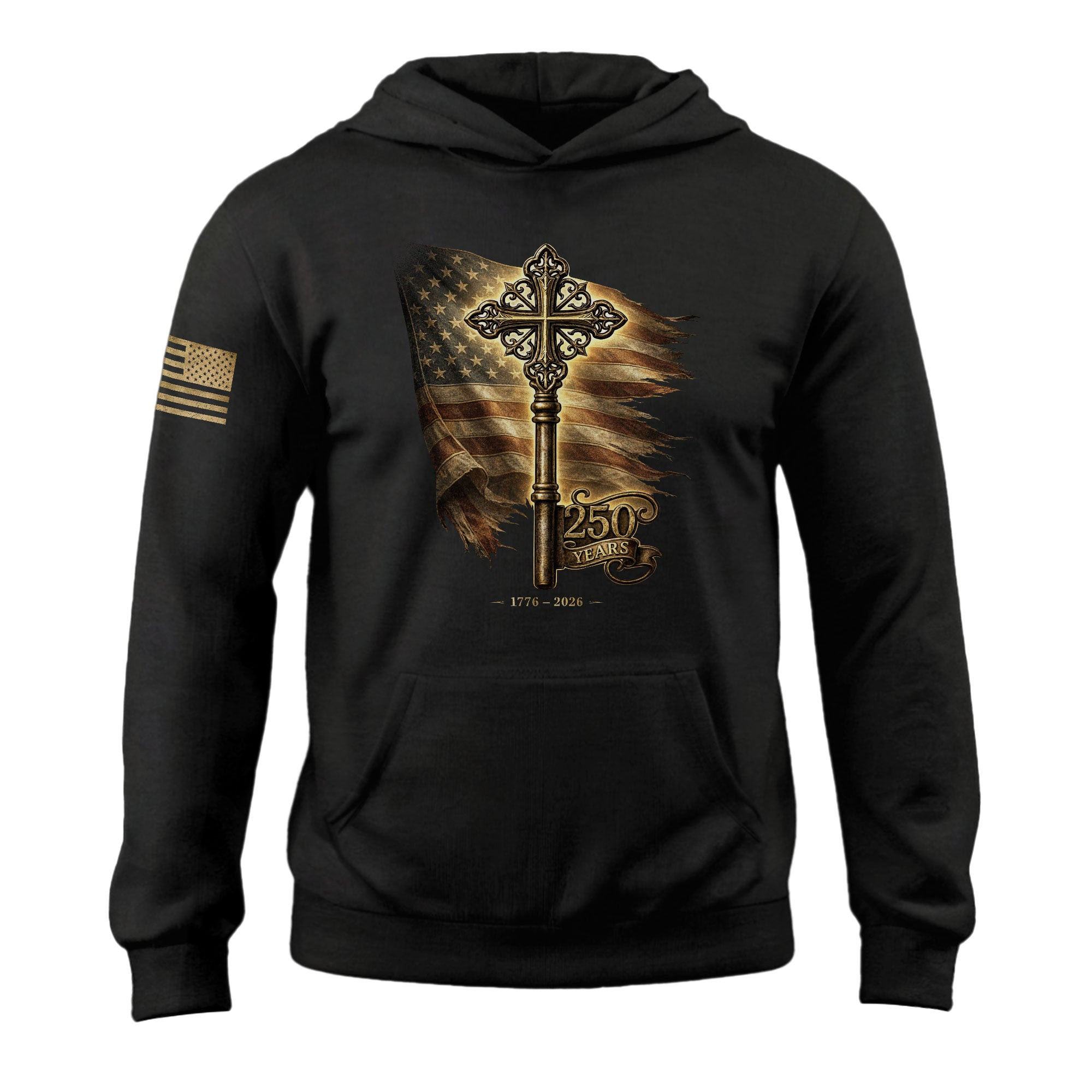 250 Years Semiquincentennial Hoodie 1776 2026 Christian USA Patriotic Faith Apparel 250 Years Semiquincentennial Hoodie 1776 2026 Christian USA Patriotic Faith Apparel - Image 1