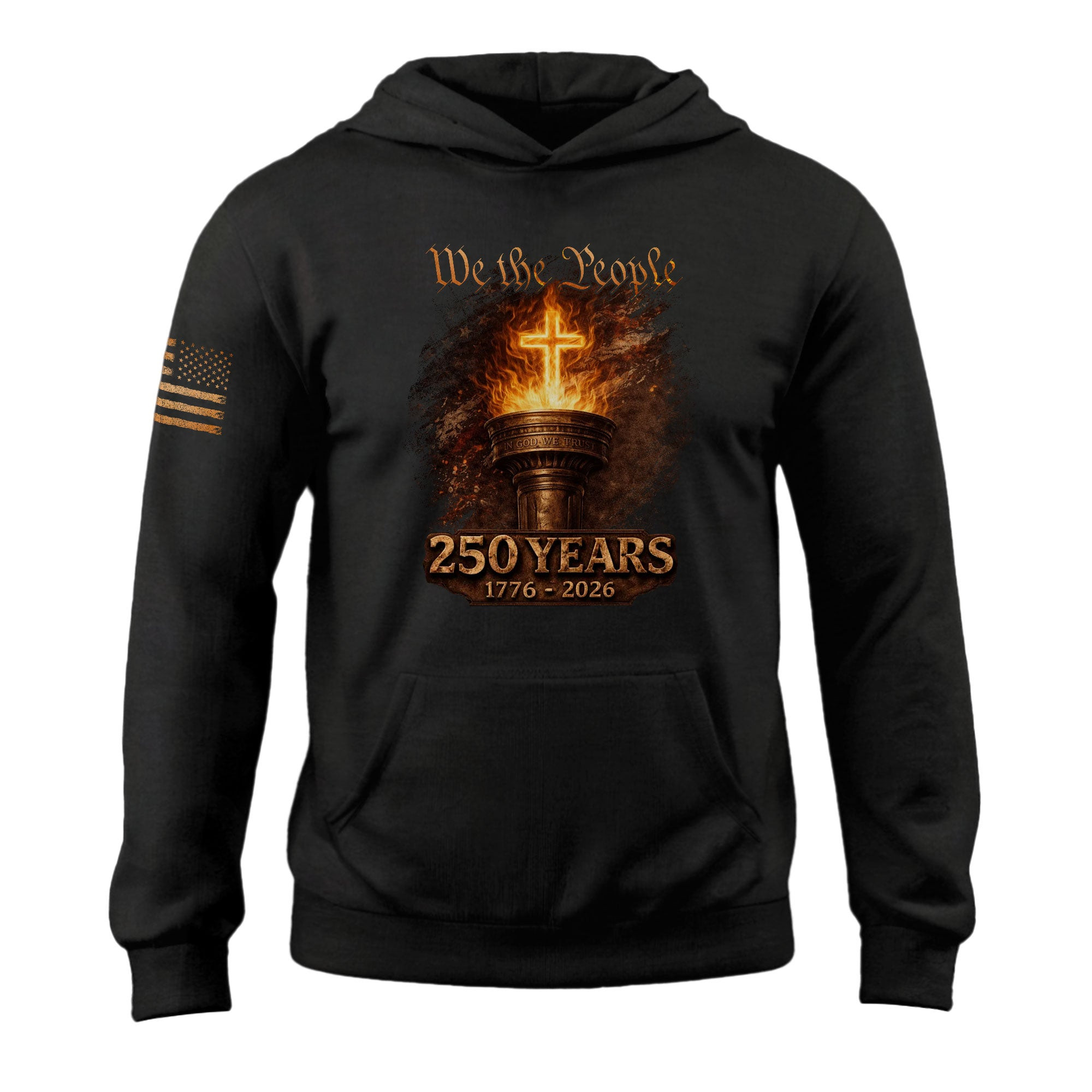 250 Years Semiquincentennial Hoodie 1776 2026 Faith Over Freedom USA Patriotic Gift