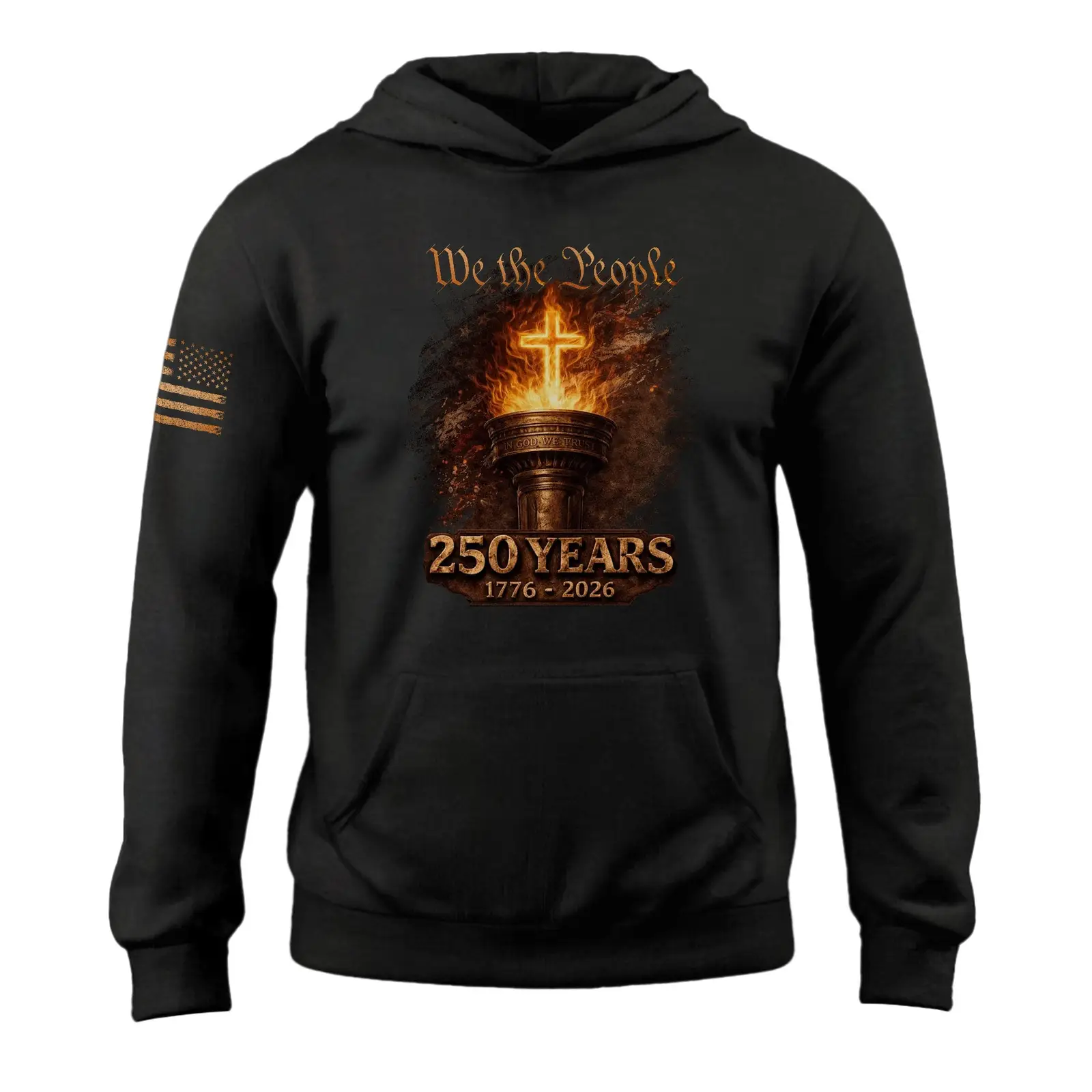 250 Years Semiquincentennial Hoodie 1776 2026 Faith Over Freedom USA Patriotic Gift 250 Years Semiquincentennial Hoodie 1776 2026 Faith Over Freedom USA Patriotic Gift - Image 1
