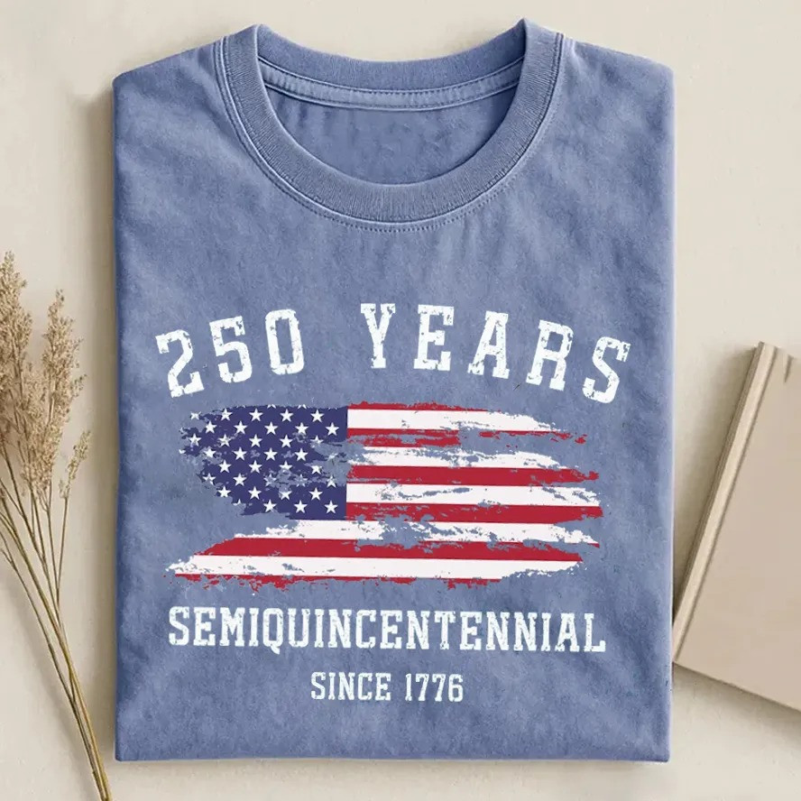 250 Years Semiquincentennial T-Shirt Since 1776 American Flag Best Patriotic Gift For Patriots