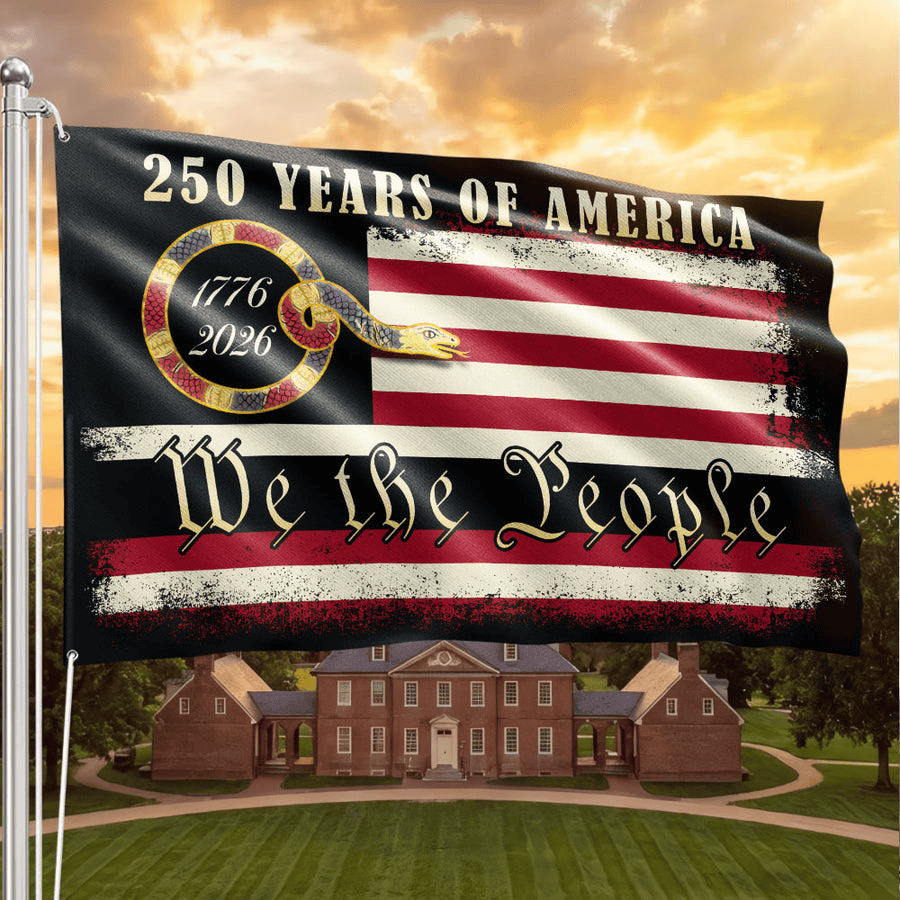 250 Years We The People Flag 1776 American Patriotic Flag House Decor 250 Years We The People Flag 1776 American Patriotic Flag House Decor - Image 1