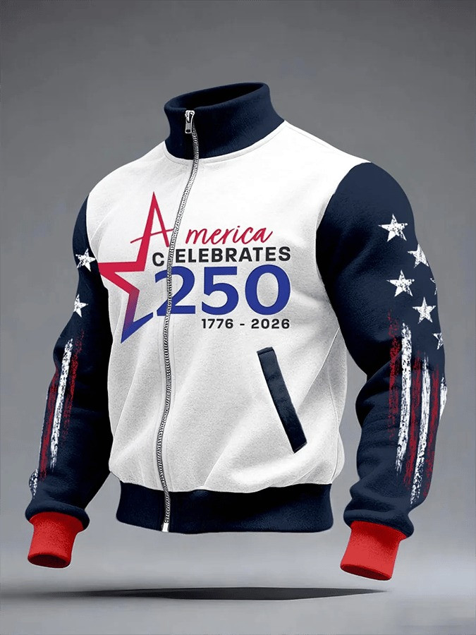250th American Full-Zipper Hoodie Freedom 1776 2026 Independence Merch Gift