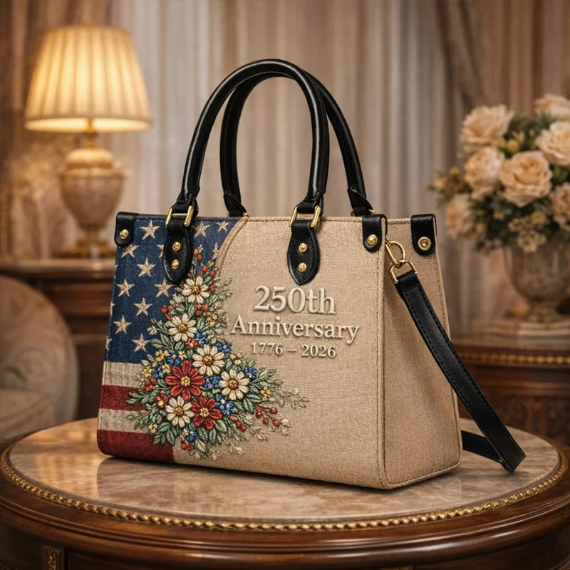 250th Anniversary 1776 2026 Leather Bag America 250 Years Bag Gift Ideas